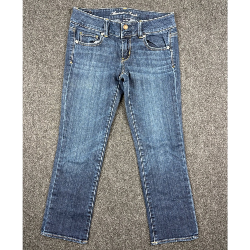 American Eagle Artist Jeans Womens 4 Regular Blue Denim Stretch Low Rise